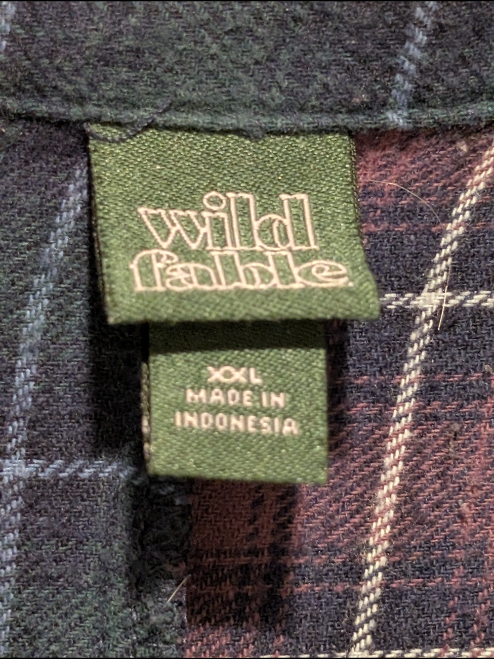 wild fable Green & Burgundy Plaid Button-Up Shirt - Picture 3 of 5